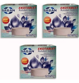Resim Saban Nem Alıcı Rutubet Giderici Yedek Tablet 3'lü 2 x 250 gr Yeşil Elma 