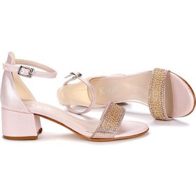 Resim Kiko Kids Elinor Günlük Kız Çocuk 3 Cm Topuklu Sandalet Abiye Ayakkabı Pudra Pudra 
