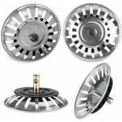 Resim Paslanmaz Çelik Lavabo Süzgeci Stoper Atık Fişi Lavabo Filtresi Filtre Lavabo Banyo Saç Catcher 
