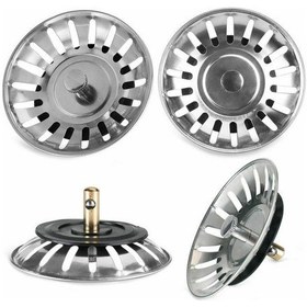 Resim Paslanmaz Çelik Lavabo Süzgeci Stoper Atık Fişi Lavabo Filtresi Filtre Lavabo Banyo Saç Catcher 