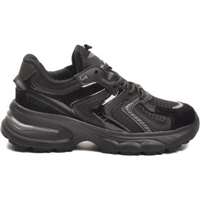 Resim Mc Jamper 2318 Siyah Bağcıklı Yüksek Taban Kadın Sneaker 