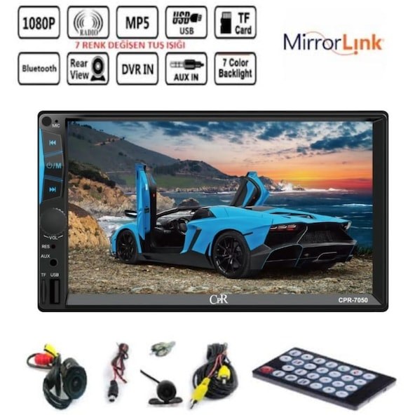 Cpr 7050 4X60 W Usb Bt Sd Kart Aux 7 Inç Ful Hd +Kamera Fiyatı ve