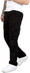 Resim DeepSEA Geniş Kesim Gabardin Kargo Pantolon - Likralı Outdoor Stil Çok Cepli Erkek Pantolon 1705421 