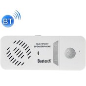 Resim Araç Şarj Cihazı İle Bluetooth Çok Noktalı Hoparlör Güneşlik Bluetooth Araç Kiti Beyaz 