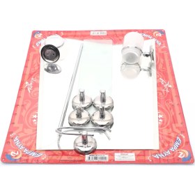 Resim Empa Krom Banyo Ayna Seti Bayrak Modeli + Bornozluk 