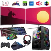 Resim ROGAME I5 13400f 16gb Ddr4 480ssd 6gb Rtx3050 Çift 24" Monitörlü Oyun Bilgisayarı (GAMİNG SET) 