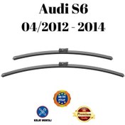 Resim Audi S6 2012 2013 2014 Uyumlu Araca Özel Ön Cam Muz Tipi Silecek Süpürgesi Takımı 65/53cm 2li Set Silbak 