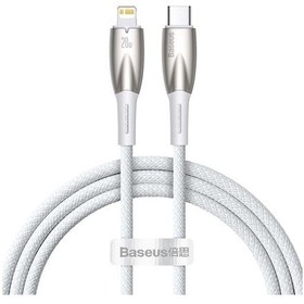 Resim Baseus Glimmer Series 20w 100 Cm Type-c To Lightning Şarj Kablosu Beyaz 