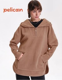Resim Pelican Kadın Fermuarlı Sweatshirt 270332272 Kahverengi 