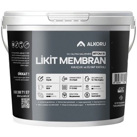 Resim Alkoru 5 Kg Bitüm 1k Likit Membran Kauçuk Ve Elyaf Katkılı 