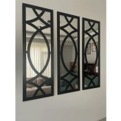 Resim Onca Hediyelik Dekoratif Geometrik Desenli Ayna Boyalı Hazır Pleksi Aynalı 3 Adet 26,5X80 cm 