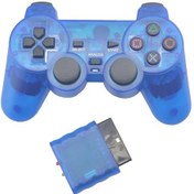 Resim Mavi-kablosuz Gamepad Sony Ps2 Denetleyicisi İçin Playstation 2 Konsolu Joystick Çift Titreşim Şok Joypad Kablosuz Controle 