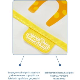 Resim Babyjem Poli Muşamba Mama Önlüğü Küçük Sarı 