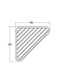 Resim Paslanmaz Pirinç Tekli Üçgen Şampuanlık Krom 18x18 Krom 