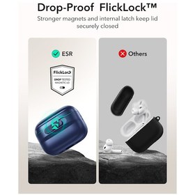 Resim Apple AirPods Uyumlu Pro 3 2025 Pulse Flicklock Manyetik Kılıf Lacivert 