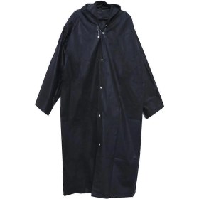 Resim Unisex Taşınabilir Su Geçirmez Yağmurluk Yağmurluk Ponçosu Yürüyüş Veya Kamp İçin Mükemmel Siyah 