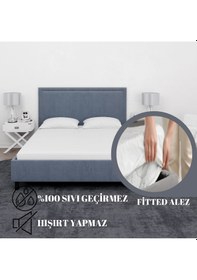 Resim Yatak Alez- Çift Kişilik Sıvı Geçirmez Yatak Koruyucu Alez Beyaz 