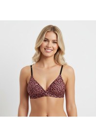 Resim Bonbon Kadın Balensiz Desteksiz Üçgen Bralet Sütyen Ve String Külot 2'li Takım Bb2267 Neon Leopar 