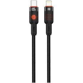 Resim Nettech ANT-DC33 30W Plastik 100 Cm Type-C To Lightning Şarj ve Data Kablosu - Siyah 