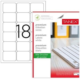 Resim Tanex Premium 63.5X46.6 Mm. A4 Lazer Etiket 100 Lü Tw-2018 