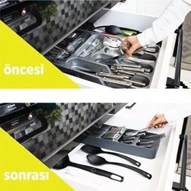 Resim Storemax 9 Bölmeli Çekmece Kaşık,çatal Düzenleyici, Kaşıklık Decobella 