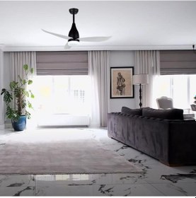 Resim Fancium DKF-303 47" Aydınlatmalı Uzaktan Kumandalı Tavan Vantilatörü Siyah 