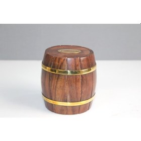 Resim Pirinç Detaylı Fıçı Kumbara Model 1 