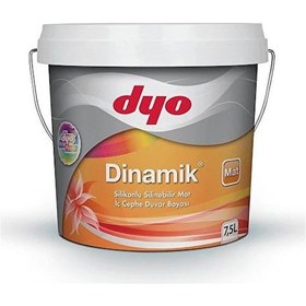 Resim Dyo 7,5lt Dinamik Mat Silikonlu Silinebilir İç Cephe Duvar Boyası 6119 7,5 L 