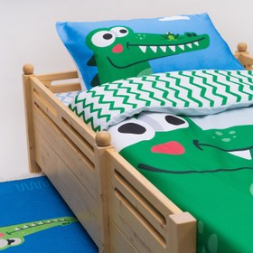 Resim Croc-a-Dream Çift Taraflı Pamuk Saten Çok Renkli Çocuk Nevresim Seti 140x200cm 