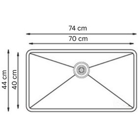Resim Livinox Zero 4070R10 Damlalıksız Paslanmaz Çelik Mutfak Eviye Inox 40 x 70 CM 