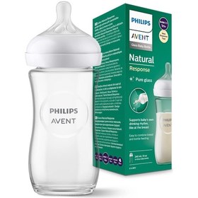 Resim Philips Avent Natural Response Cam Biberon 1 Ay+ 240 ML - Tepkili Biberon Emziği 