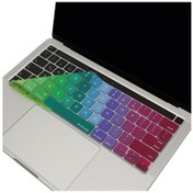 Resim Macbook Pro Klavye Koruyucu Us-abd İngilizce Touchbarlı A1706 A1989 A2159 A1707 A1990 Uyumlu Dazzle Pembe Yeşil 