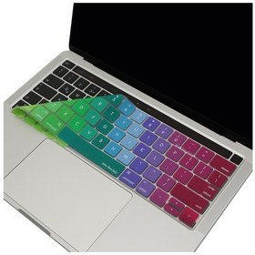 Resim Macbook Pro Klavye Koruyucu Us-abd İngilizce Touchbarlı A1706 A1989 A2159 A1707 A1990 Uyumlu Dazzle Pembe Yeşil 