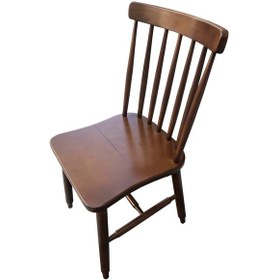 Resim Sandalye Yonca Çıtalı Model Kayın Torna Retro İskelet Parlak Ceviz Natüre Kutuda Sevk El Yapım 