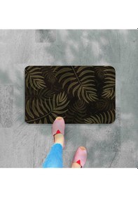 Resim Dijital Baskılı Desenli Dekoratif Dış Kapı Önü Ve Iç Mekan Paspası Yıkanabilir Kaymaz Taban Kahverengi 