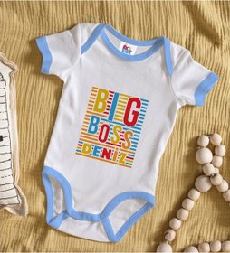 Resim Bitmeyenkartus Bk Kids Kişiye Özel Mavi Bebek Body Zıbın - Model 112 Çok Renkli 
