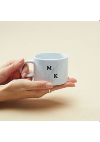 Resim Kişiye Özel 2 Li Motto Kahve Fincanı Seti Çiftlere Ve Özel Günlere Şık Hediye Beyaz 