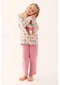 Resim Arnetta 2651 Garson Polar Krem Kız Çocuk Uzun Kol Pijama Takım Krem 