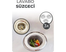 Resim Lavabo Süzgeci 3'lü 