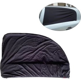 Resim Asiltech Elastik Oto Yan Cam Bebek Güneşlik Araba Perdesi Sedan Uyumlu 1 Adet 