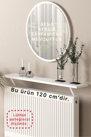 Resim TALAŞTOZUM Beyaz Petek Üstü Uçan Raf Dresuar - Duvara Montajsız 120*18 Cm 