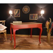 Resim Wooding-Mobilya Wooding 120 Cm Masif Kırmızı Naturel Yemek Masası 