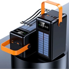 Resim The Wlue 80.000 Mah Powerbank Dijital Göstergeli / Solar Güneş Enerjili / Işıklı / Kamp Şarj Bataryası 
