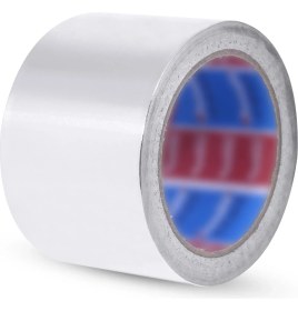 Resim Alüminyum Folyo Bant Yapışkanlı 72 mm x 20 Metre Yanmaz Soba Borusu Bandı 