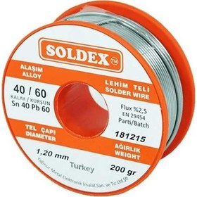 Resim 40-60 Lehim Teli 200 Gr 1.2 Mm - Sn:40 / Pb:60 Tdrtr 