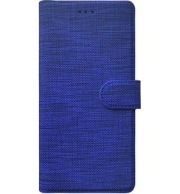 Resim Xiaomi Redmi 8a Uyumlu Kart Ve Para Bölmeli Standlı Cüzdanlı Kılıf - Mavi 