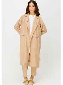 Resim Esswaap Keten Kumaş Ceket Pantolon Takım Camel-camel Camel 