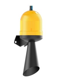 Resim Mesan Led Multifonksiyon Tek Ses Borulu Siren Ses Ayarlı Turuncu 110-220vac Ms 5843.3.110-220vac 