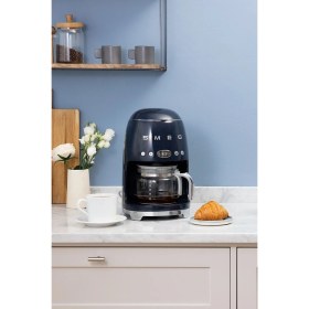 Resim Smeg Navy Blue® Özel Seri Kettle & 1x2 Ekmek Kızartma Makinesi ve Filtre Kahve Makine Seti 