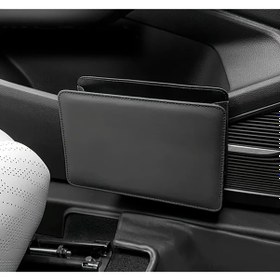 Resim Dream011 Siyah Premium Yapay Deri Araç Çöp Kutusu - Çok Amaçlı Otomobil Organizer 